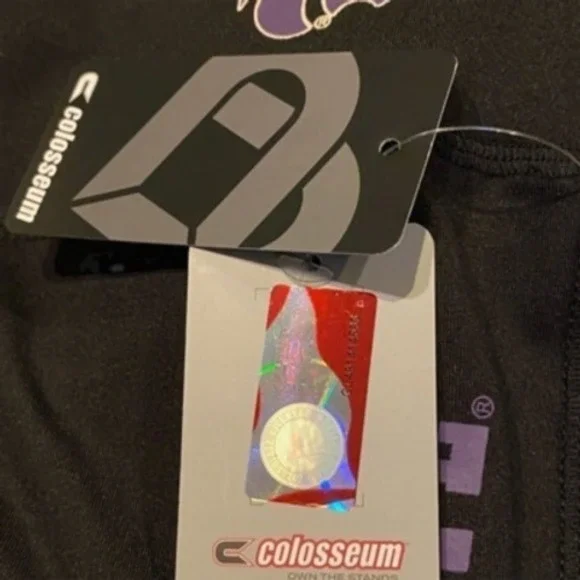 Colosseum Women's Size Small K-State Wildcats Black Purple Biker Shorts New - Picture 7 of 7